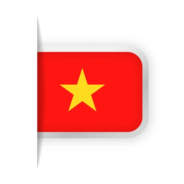 Vietnámi zászló vektor könyvjelző ikonra — Stock Vector