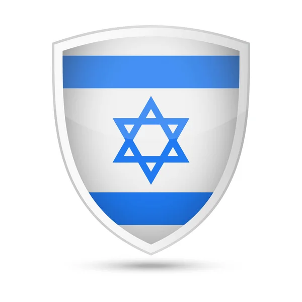 Εικονίδιο ασπίδας διάνυσμα σημαία του Ισραήλ — Διανυσματικό Αρχείο