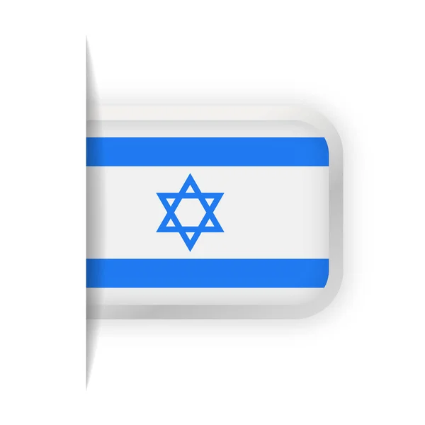 Ícone de marcador de vetor de bandeira de Israel —  Vetores de Stock