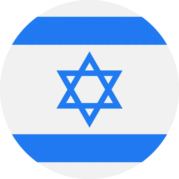 Israel Bandeira Vector Round Flat Icon —  Vetores de Stock