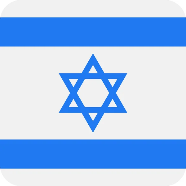 Israel Bandeira Vector Square Flat Icon —  Vetores de Stock