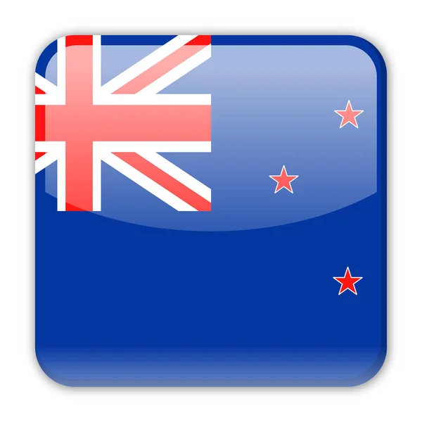 Icône carré de vecteur de drapeau de Nouvelle-Zélande — Image vectorielle
