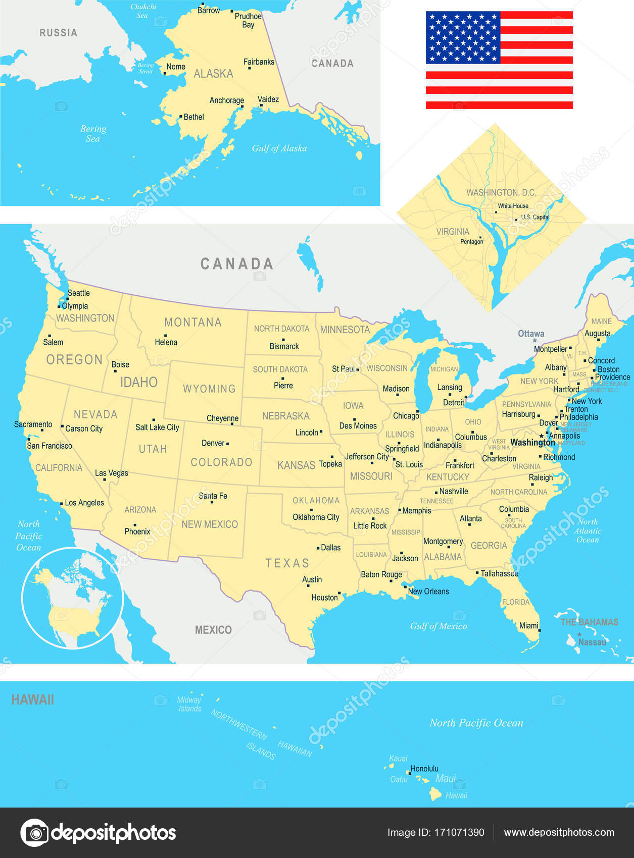 United States Map Vintage Vector - Depositphotos 171071390 Stock Illustration United States Map Vintage Vector 