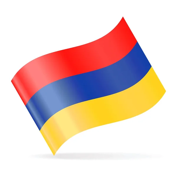 亚美尼亚国旗矢量挥舞图标 — 图库矢量图片