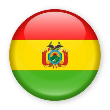 Bolivya bayrak vektör yuvarlak simge
