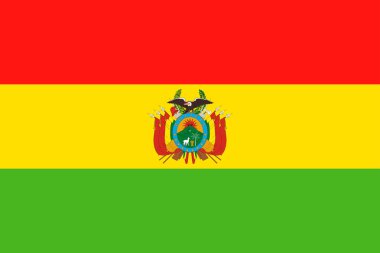 Bolivya bayrak vektör düz simgesi