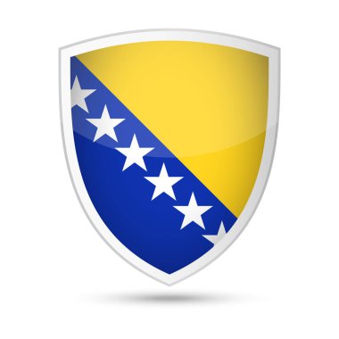 Bosna-Hersek bayrağı vektör kalkan kutsal kişilerin resmi