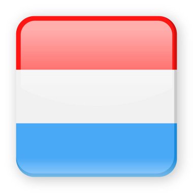 Lüksemburg bayrağı vektör kare simgesi