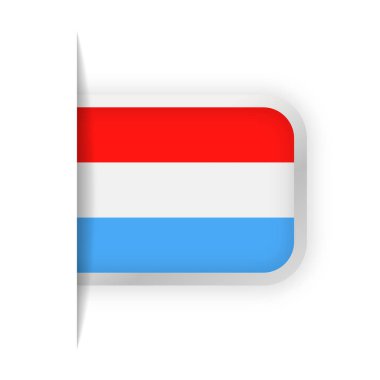 Lüksemburg bayrağı vektör yer imi simgesi