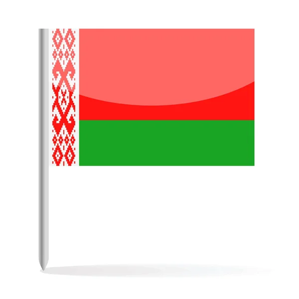 Bělorusko vlajku Pin vektorové ikony — Stockový vektor