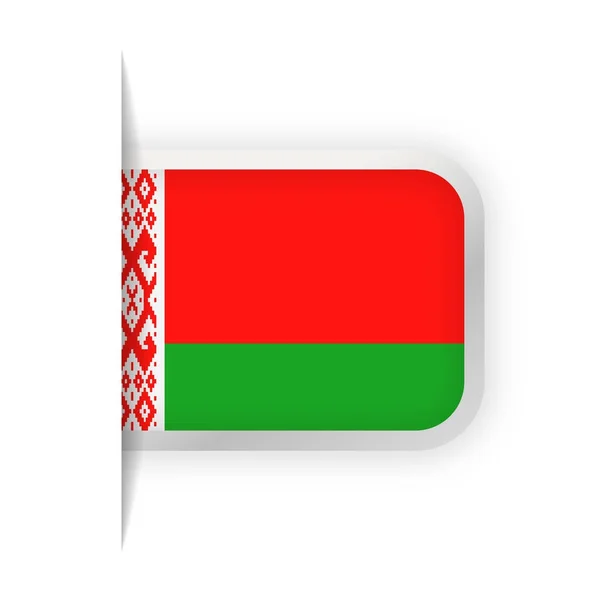 Belarus Flag Vector Bookmark Icon — Stock Vector