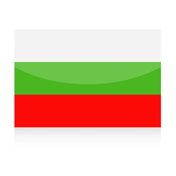 Icono del vector de bandera bulgaria — Archivo Imágenes Vectoriales