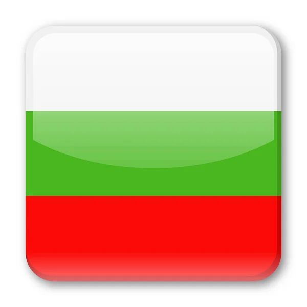 Bulgaria Bandera Vector Square Icono — Archivo Imágenes Vectoriales