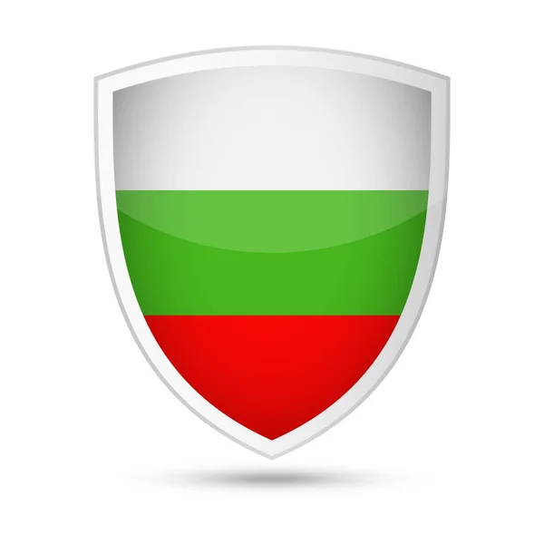 Bulgaria Bandera Vector Escudo icono — Archivo Imágenes Vectoriales