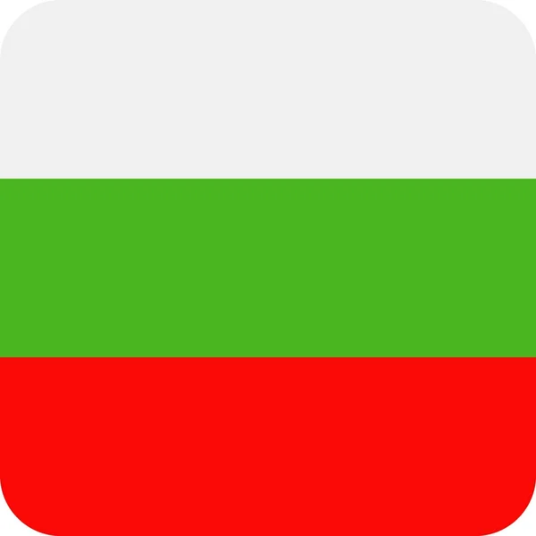 Bulgariens Flaggenvektor quadratisch flaches Symbol — Stockvektor