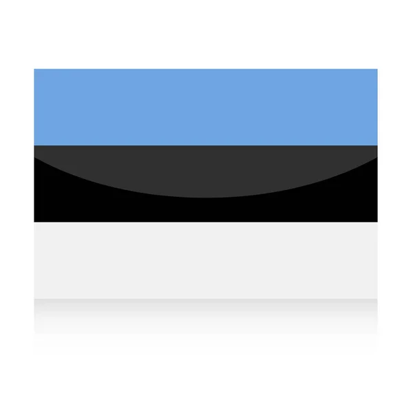 Estonia Bandera Vector Icono — Archivo Imágenes Vectoriales