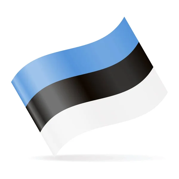 Estonia Bandera Vector ondeando icono — Archivo Imágenes Vectoriales