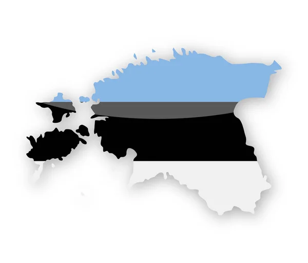 Estonia Bandera País Contorno Vector Icono — Archivo Imágenes Vectoriales