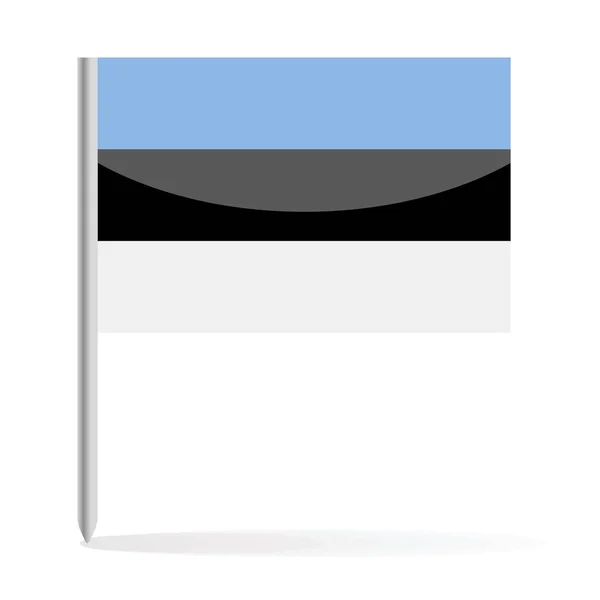Estonia Bandera Pin Vector Icono — Archivo Imágenes Vectoriales