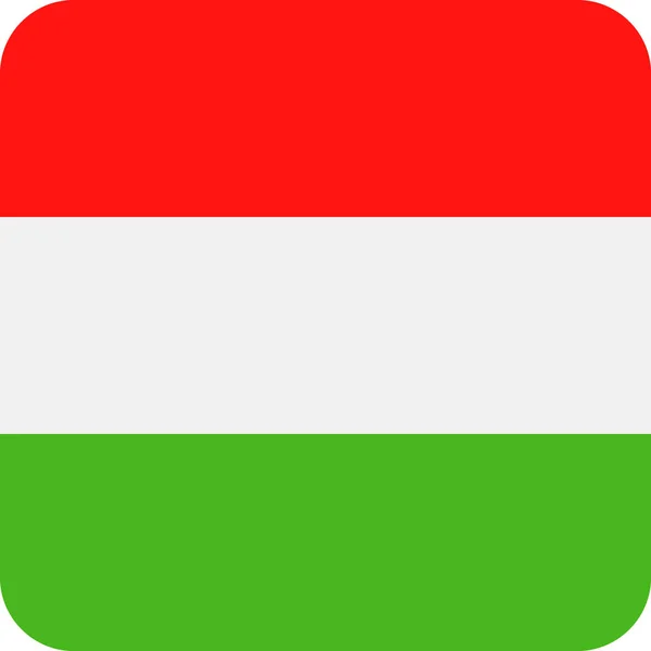 Hungría Bandera Vector Square Flat Icon — Archivo Imágenes Vectoriales