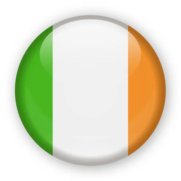 Írország lobogója vektor kerek ikon — Stock Vector