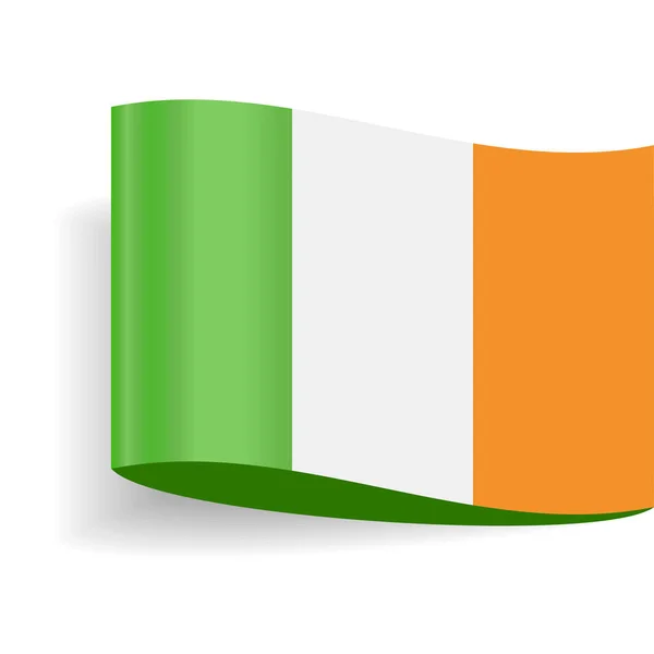 Irlanda Bandera Vector Etiqueta Icono — Archivo Imágenes Vectoriales