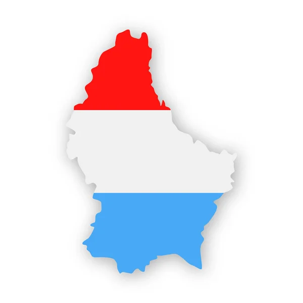 Luxemburgo Bandera País Contorno Vector Icono — Vector de stock