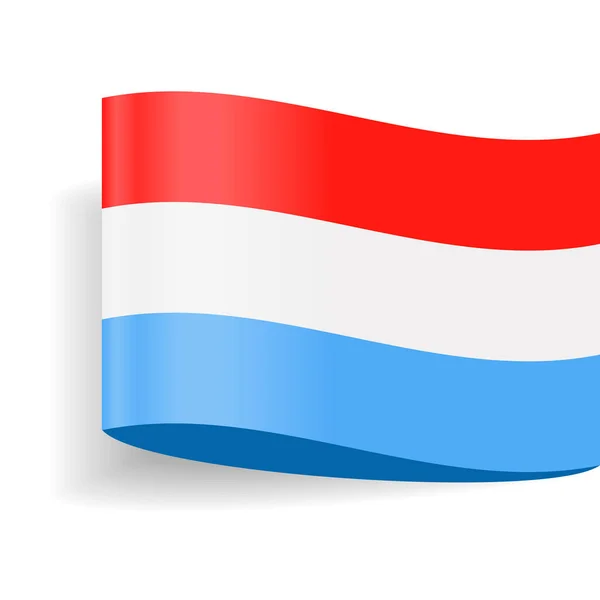 Luxemburg Flagge Vektor Label Tag Symbol — Stockvektor