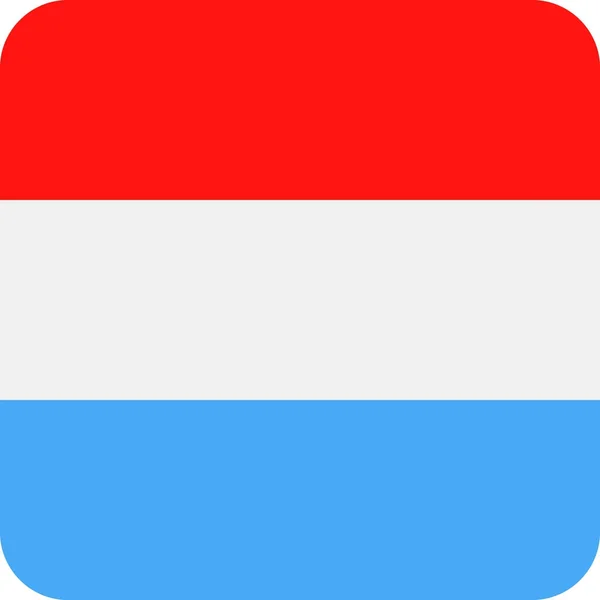 Luxemburg vlag Vector vierkant plat pictogram — Stockvector