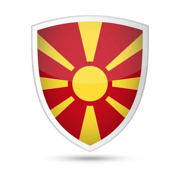 Македонская икона векторного щита — стоковый вектор