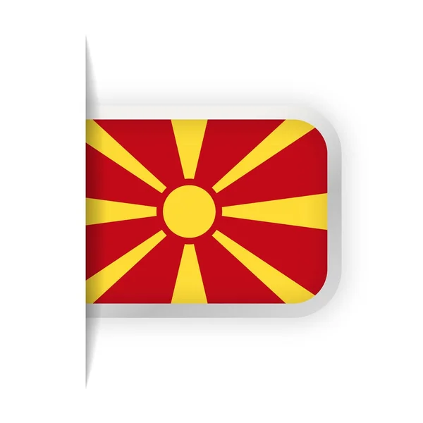 Makedonien flaggikonen vektor bokmärke — Stock vektor