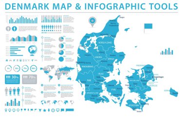 Avusturya harita - bilgi grafik vektör çizim
