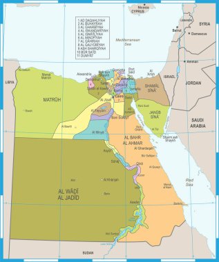 Mısır harita - kurumuzun vektör çizim
