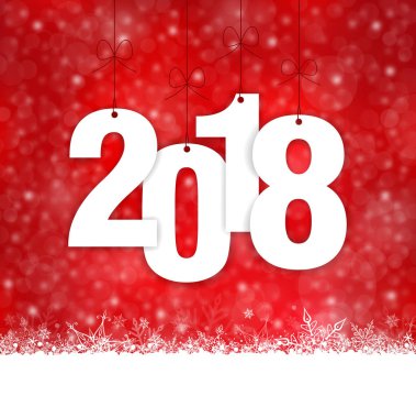 Noel ve yeni yıl 2018 - kar yağışı vektör arka plan