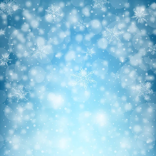 Winter sneeuwval vector achtergrond — Stockvector