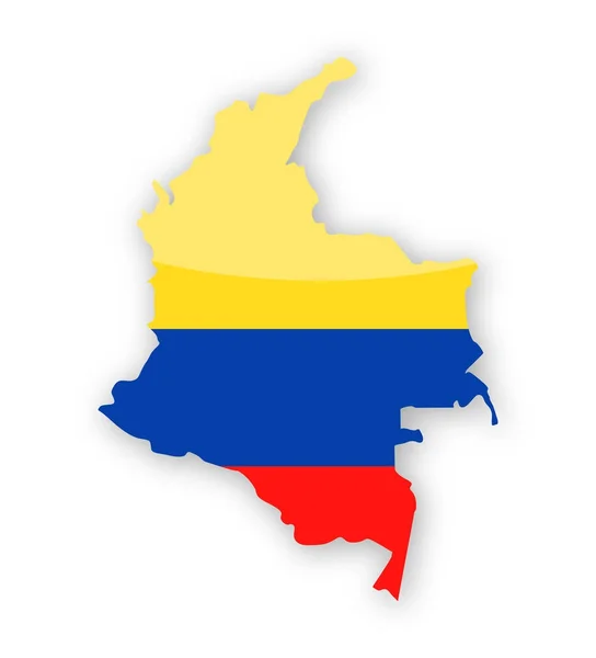 Kolumbia flaga kraju kontur wektor ikona — Wektor stockowy