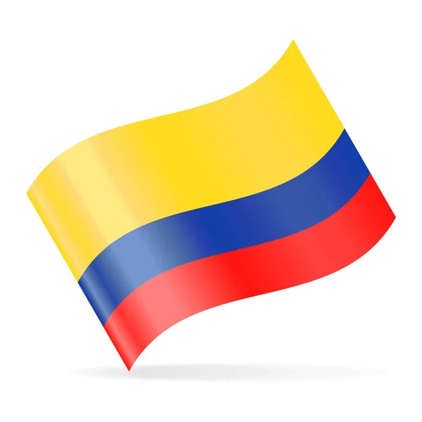 Flaga Kolumbii wektor Macha ikona — Wektor stockowy