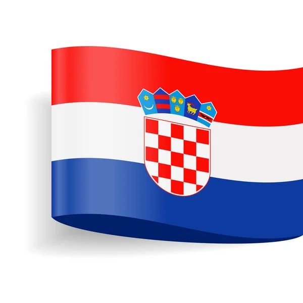Kroatien flagga vektor etikett taggningssymbol — Stock vektor