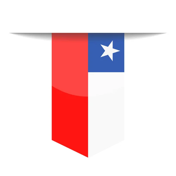 Ikon Penanda Bendera Chili Vektor - Stok Vektor