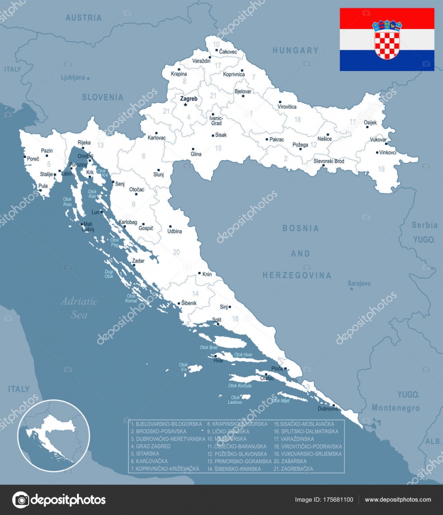 Landkarte Kroatien Download - Top Sehenswürdigkeiten Landkarte Kroatien Download - Top Sehenswürdigkeiten