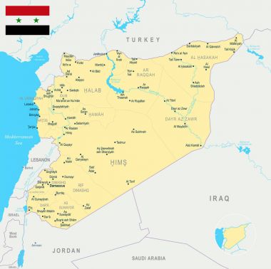 Syria Map - Detailed Vector Illustration clipart