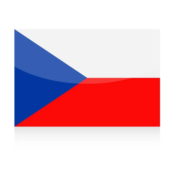 República Checa Bandeira Vector Icon —  Vetores de Stock