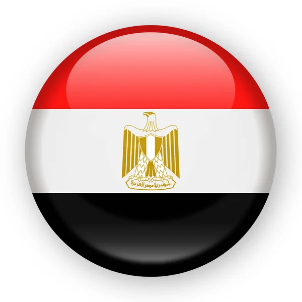 Egitto Icona rotonda vettoriale della bandiera — Vettoriale Stock
