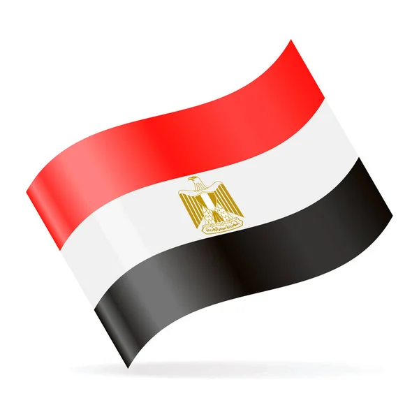 Vector de bandera de Egipto ondeando icono — Vector de stock