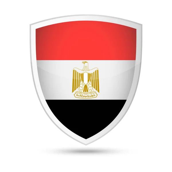 Symbol des ägyptischen Flaggenvektorschildes — Stockvektor