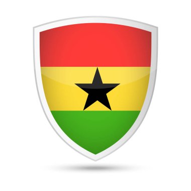 Gana bayrak vektör kalkan kutsal kişilerin resmi