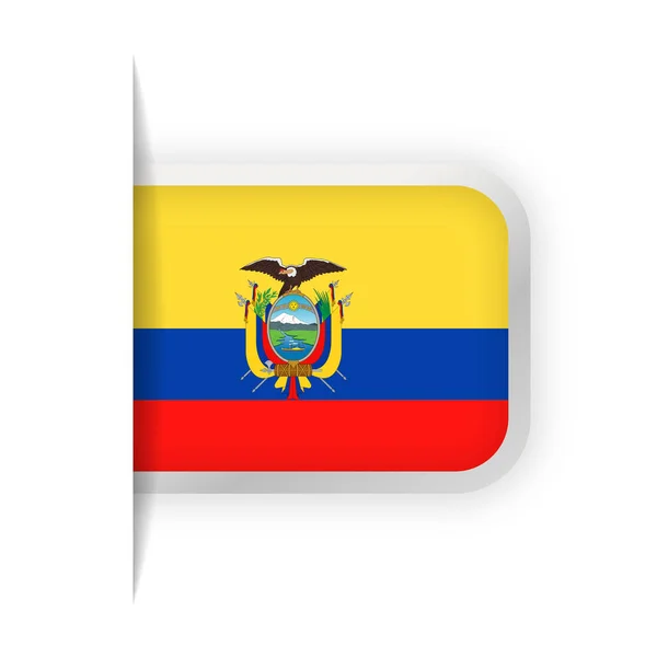 Ecuador Bandera Vector Bookmark Icon — Archivo Imágenes Vectoriales