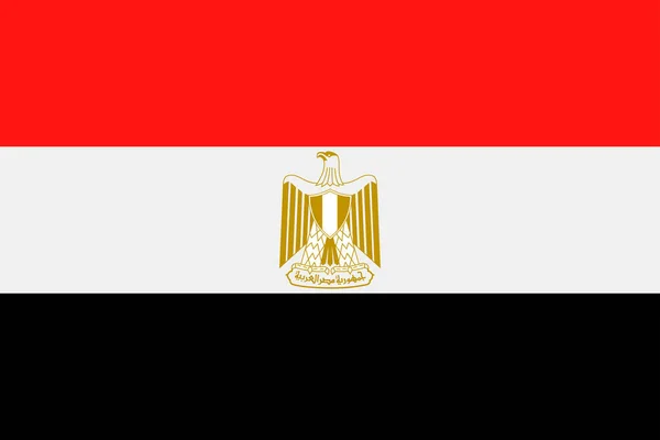 Egipto Bandera Vector Flat Icon — Vector de stock