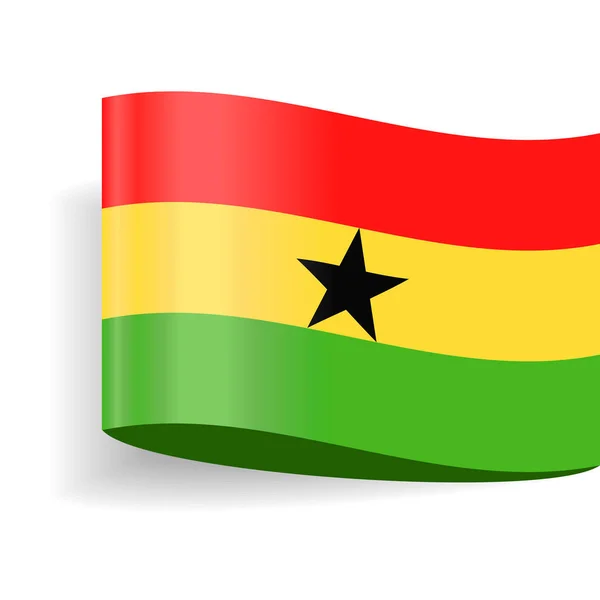 Ikona značky Label vektor vlajky Ghana — Stockový vektor