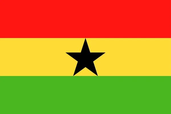 Ghana vlajka vektorový plochý ikona — Stockový vektor